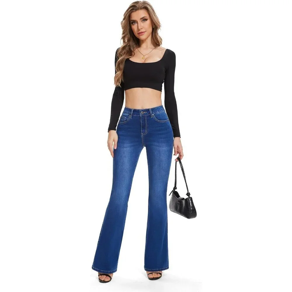 Women's High Waisted Butt Lifting Stretch Bootcut Jeans Size 4